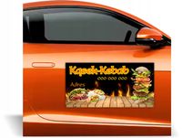 Magnes na samochód reklama magnetyczna GOTOWE WZORY KEBAB FAST-FOOD