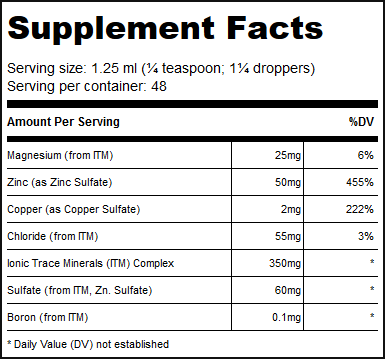 Trace Minerals Research Ionic Cynk 50 mg 59 ml na Arena.pl