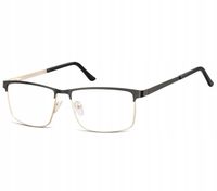 Okulary Nerd prostokątne Zerówki Korekcyjne Męskie