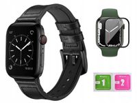 PASEK SKÓRZANY DO APPLE WATCH SE/45/44/42mm +SZKŁO