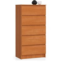 Komoda do sypialni, 5 szuflad, STILO, 60x40x121 cm | TYLETEGOTU