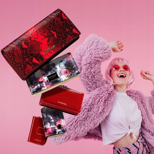 Peterson damski portfel ze skóry ekologicznej w kwiaty pionowy na na Arena.pl