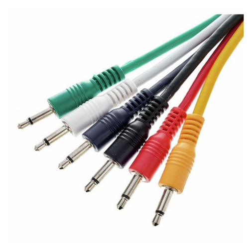 Kable do krosownicy Patch Set Eurorack mini Jack 3,5 mm mono 30 cm 6 szt. na Arena.pl