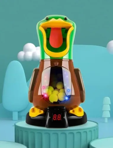 GŁODNA KACZKA STRZELANIE DO CELU 2 PISTOLETY I KULKI ZABAWKA GRA DLA DZIECI na Arena.pl