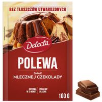 DELECTA POLEWA DO CIAST smak MLECZNA CZEKOLADA czekoladowa 100g