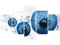 75CM 120 OBRAZ 5 ELEM NIEBIESKIE DMUCHAWCE ŚCIENNY DRUK