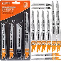 ZESTAW BRZESZCZOTÓW DO PIŁY SZABLASTEJ NOŻE DO LISICY METAL DREWNO 10 SZTUK