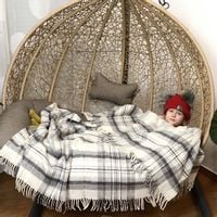 Koc Wełniany 150X200 Krata 18750