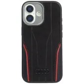 etui audi r8 genuine leather magsafe do iphone 17 - czarno-czerwony