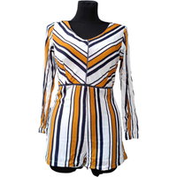 Lekki Kombinezon Damski z Krótkimi Spodenkami Luźny Wygodny Biały 38