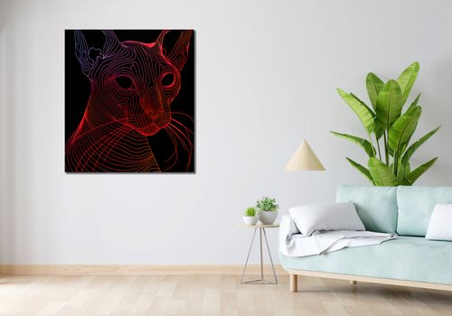 Obraz 90x100cm Cyfrowa Kocica na Arena.pl