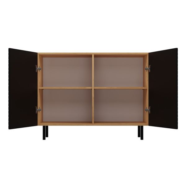 KOMODA KAMA 2 DRZWI - ARTISAN/CZERŃ zdjęcie 4