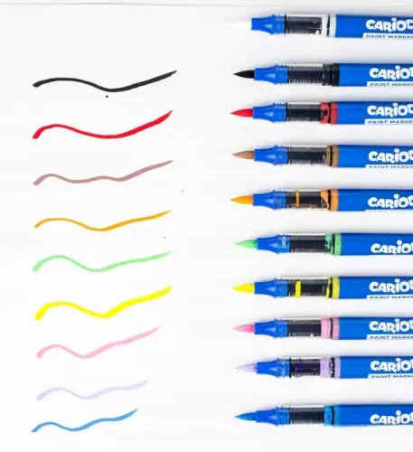 Markery akrylowe z pędzelkiem CARIOCA blister 10 kol. na Arena.pl