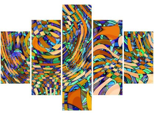 70 100CM OBRAZ 5 ELEM JAZZ LATA 70 DRUK PŁÓTNO na Arena.pl