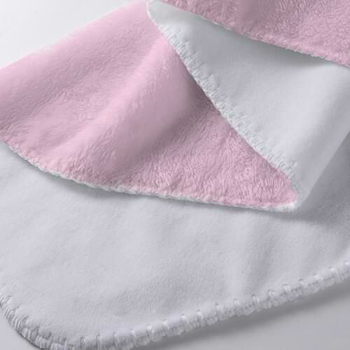 Kocyk z mikrofibry i polaru arktycznego do sublimacji - różowy 152 x 203 cm na Arena.pl