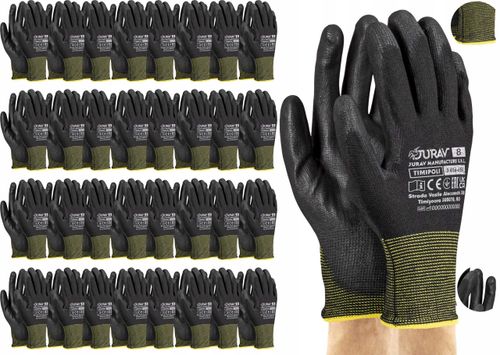 rękawice robocze czarne j-timipoli_bb8-m - 120 par na Arena.pl