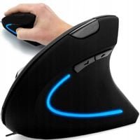 Wygodna Mysz Ergonomiczna Myszka Pionowa Wertykalna przewodowa USB LED