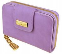 PORTFEL DAMSKI PODWÓJNY NA ZAMEK organizer torebka modny suwak STYLOWY