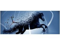 100X40CM ZEGAR NIEBIESKI KOŃ GMENTARYZACJA JAKUB BANAŚ OBRAZ