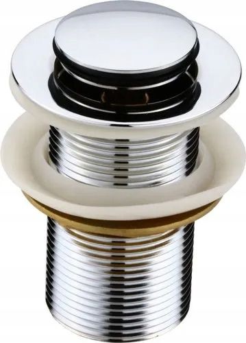 KOREK UMYWALKOWY Z SITKIEM automatyczny bez przelewu klik klak SREBNY na Arena.pl