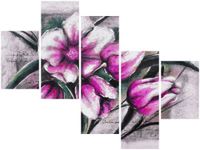 100 75CM OBRAZ 5 ELEM KOMPOZYCJA TULIPANÓW ŚCIENNY