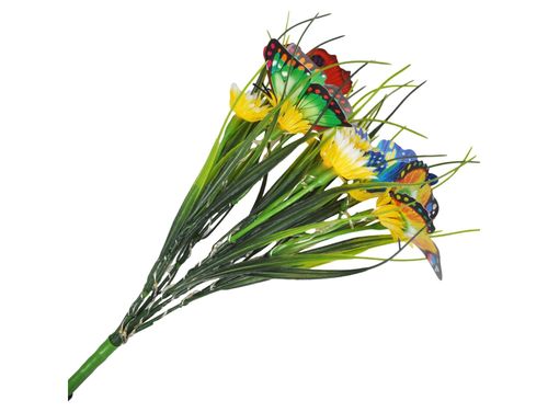 Lampa solarna ogrodowa lampka kwitnąca łąka kwiaty do ogrodu żółta łąka na Arena.pl