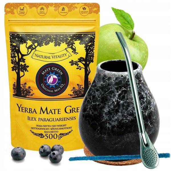 Zestaw Startowy Yerba Mate Green Mas IQ Inteligente 500g Matero Bombilla zdjęcie 1