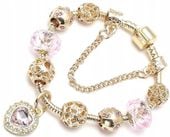 Bransoletka Modułowa Charms Beads Złota Serce Boho