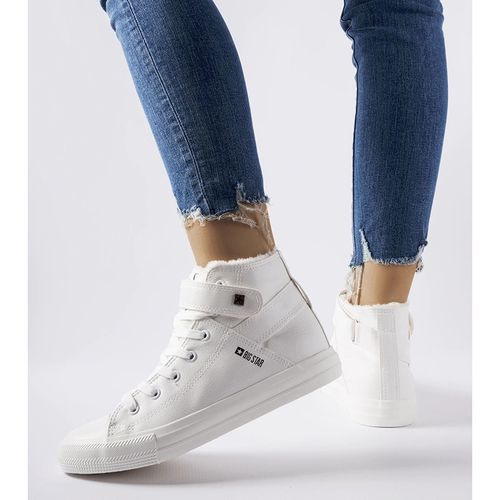 Białe ocieplane trampki r.37 na Arena.pl