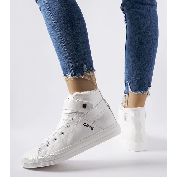 Białe ocieplane trampki r.37 zdjęcie 2