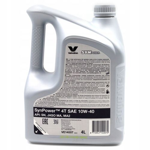 Valvoline Synpower 4T 10W40 4L na Arena.pl