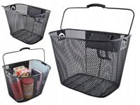 Kosz Na Rower Metalowy Koszyk Rowerowy Przedni Odpinany Na Click Duży