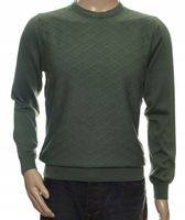 STROKERS klasyczny sweter męski ze wzorem tłoczonym M zielony khaki