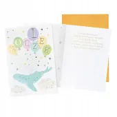 Karnet B6 Urodziny Roczek (Wieloryb)