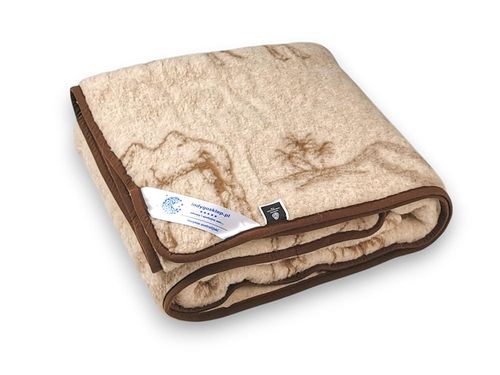 Koc Wełniany 140X200 Merynos Australijski Desert Woolmark Indygosklep.pl na Arena.pl