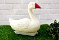 figura ogrodowa gęś do stawu oczka pływająca 30 x 27 cm fft-2041