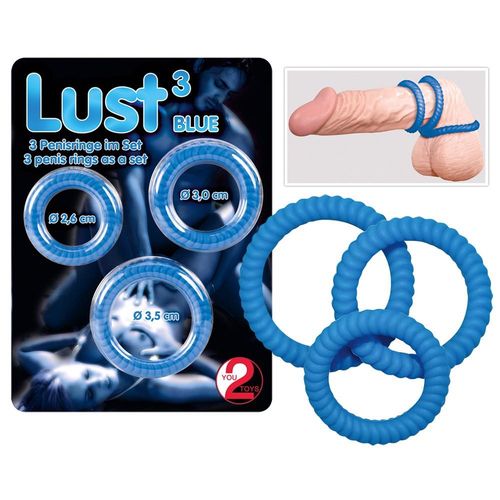 Lust 3 Cock Rings blue na Arena.pl