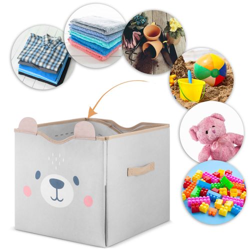 Pojemnik na zabawki i mata NK-408 Nukido - szary na Arena.pl