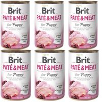 mokra karma dla psa brit pate & meat puppy 6x 400g indyk kurczak szczenięta