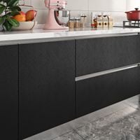 Tapeta Samoprzylepna Geometryczna Czarna Wodoodporna Okleina Meblowa 40x200