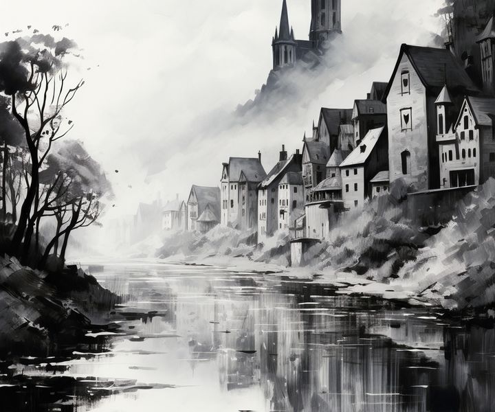 Plakat 60x50cm Mglisty Refleks zdjęcie 1