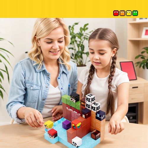 KLOCKI MAGNETYCZNE SZEŚCIANY DLA DZIECI 100 KLOCKÓW MODUŁY EDUKACYJNE STEM na Arena.pl