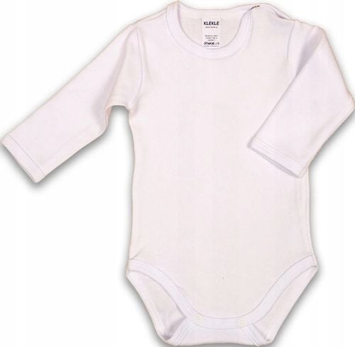 Body DŁUGI rękaw BIAŁE Biel r 62 KLEKLE na Arena.pl