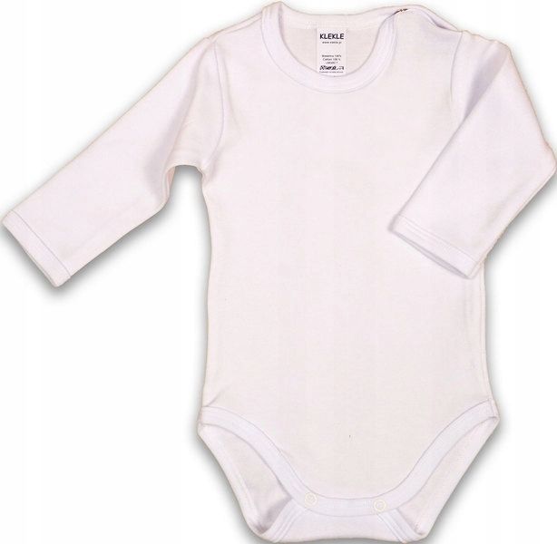 Body DŁUGI rękaw BIAŁE Biel r 62 KLEKLE zdjęcie 2