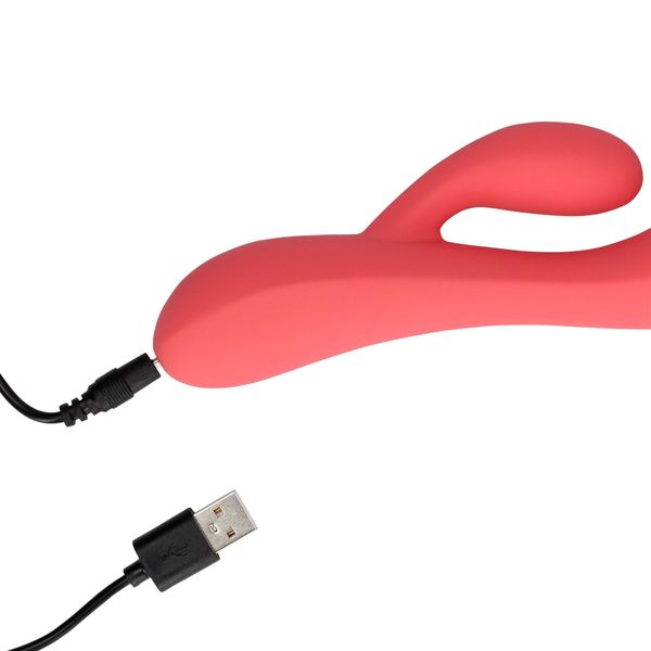Smooth Ultra Soft Silicone Rabbit Vibrator - Astro Dust zdjęcie 5