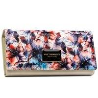 portfel damski w kwiaty wykonany ze skóry naturalnej i ekologicznej