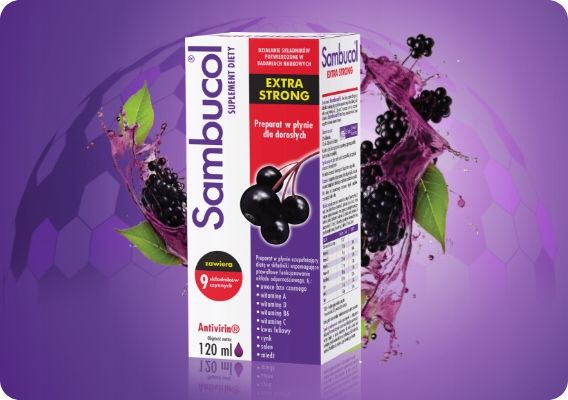 Sambucol Extra Strong czarny bez, syrop na odporność 120 ml x2 zdjęcie 4