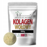 NATURALNY HYDROLIZOWANY KOLAGEN WOŁOWY COLLAGEN 500g CZYSTY BEZ DODATKÓW