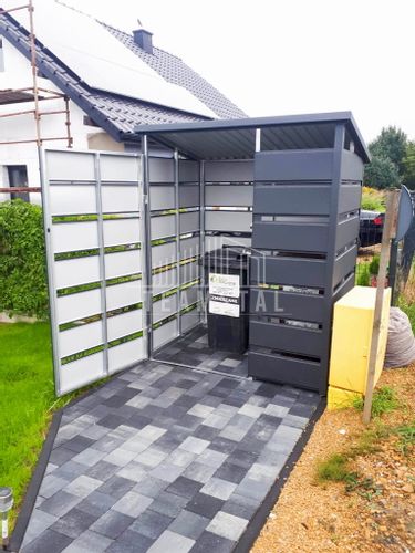 Wiata śmietnikowa spad tył 1,5x05m antracyt TS503 na Arena.pl