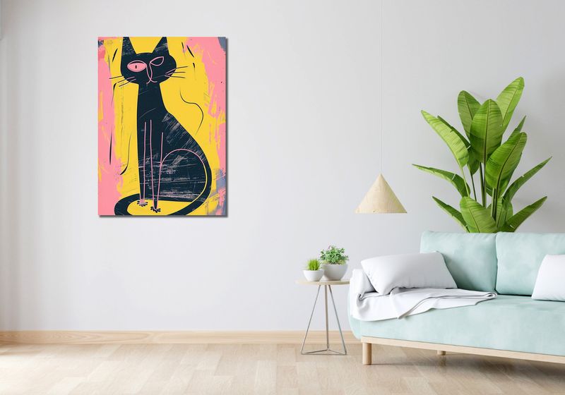 Obraz 70x100cm Kontrastowa Kotka zdjęcie 2